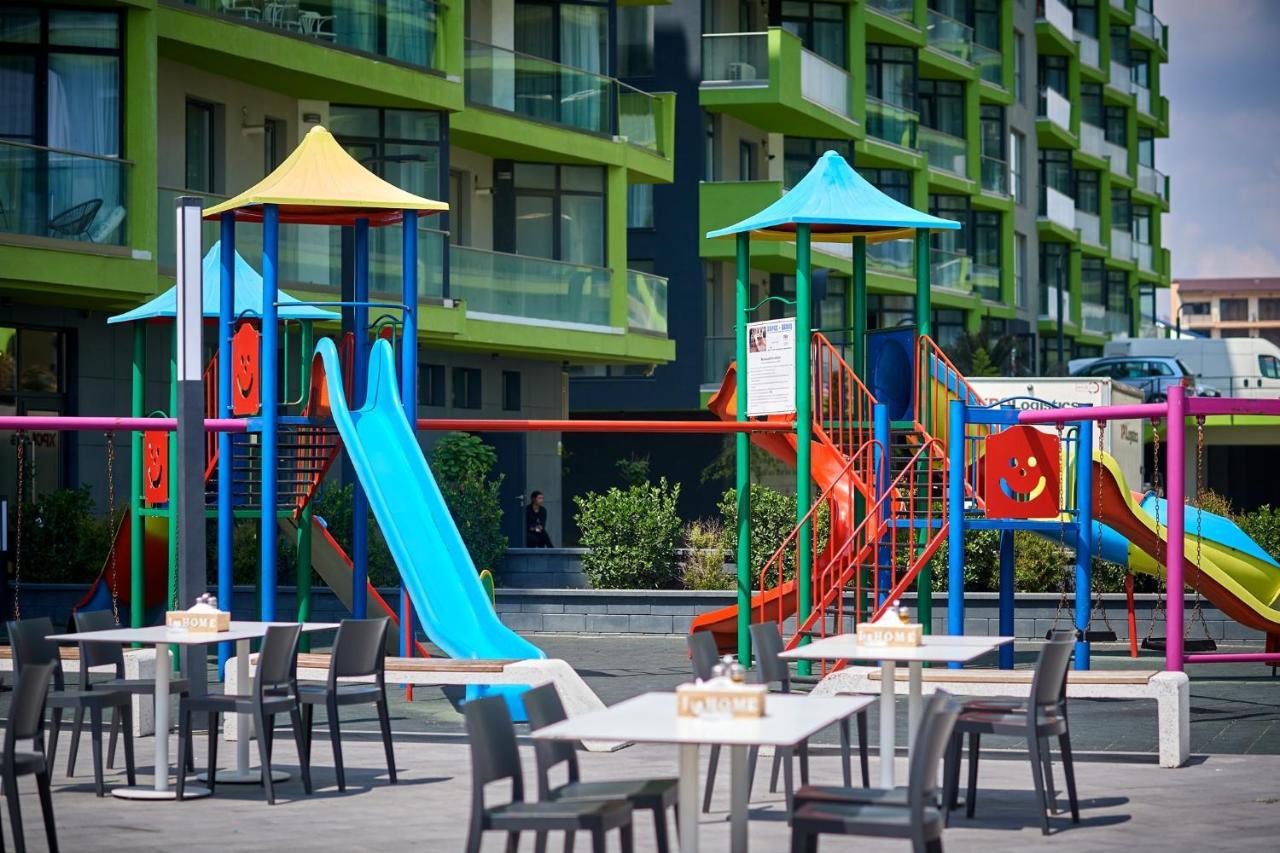 Rainbow Sea View Apartment Spa N Pool Resort - Parking Mamaia Dış mekan fotoğraf